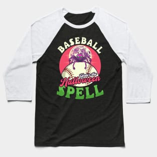 Baseball Halloween Shirt | Under Halloween Spell Spider Baseball T-Shirt
